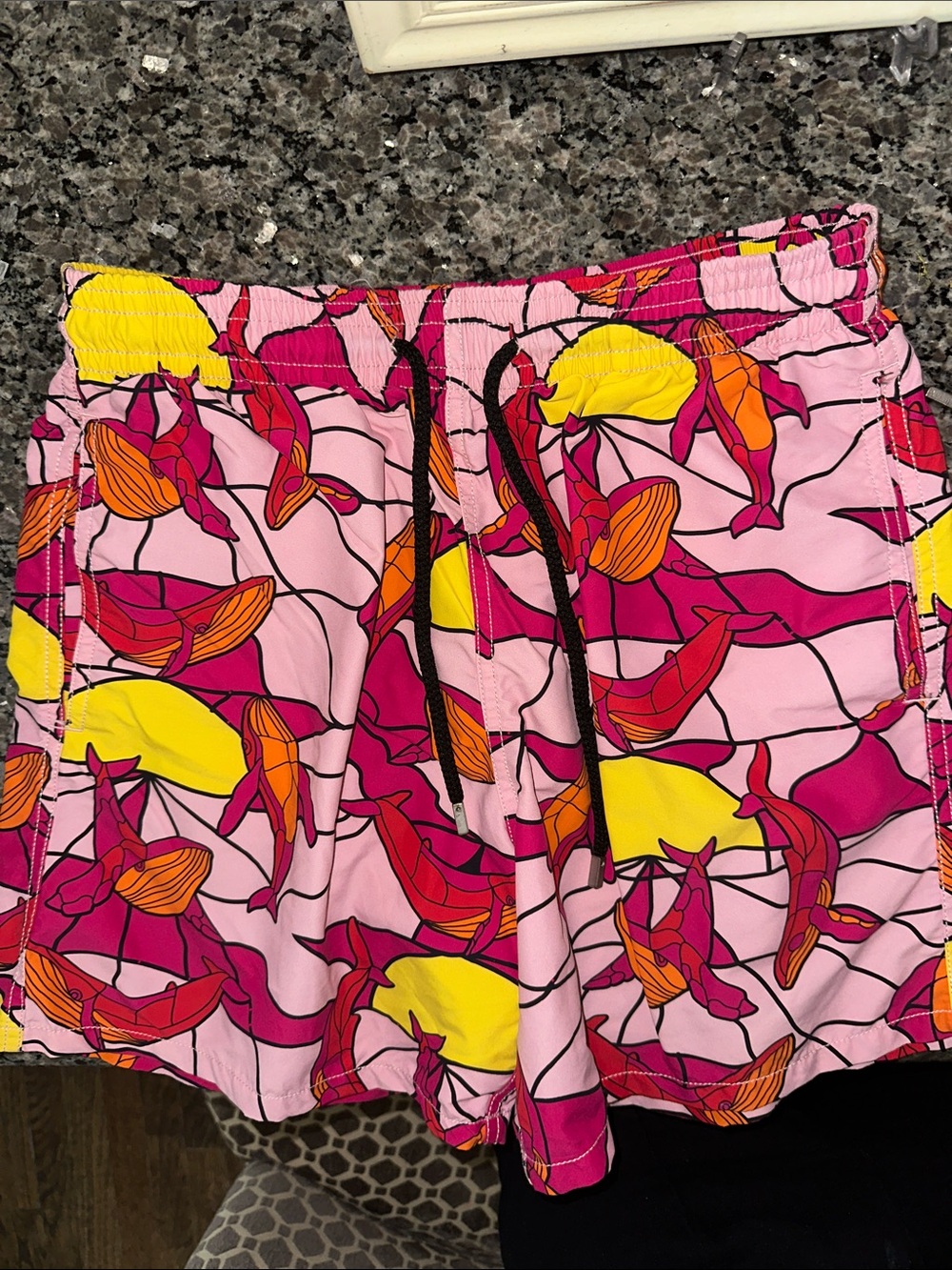 Vilebrequin Pink Floral Print Swim Shorts with Yellow & Orange Accents